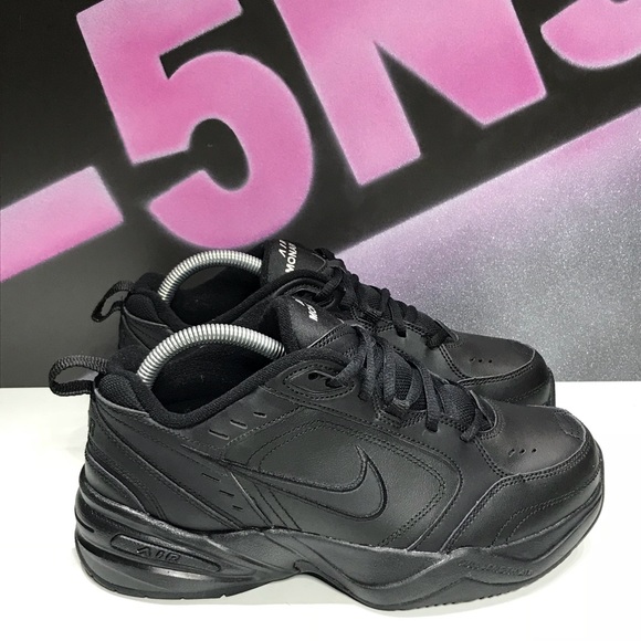 nike air monarch triple black